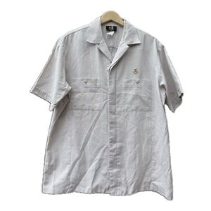 Iolani Hawaii Men's Beige Short Sleeve Shirt Cotton Blend Casual Shirt Size XL